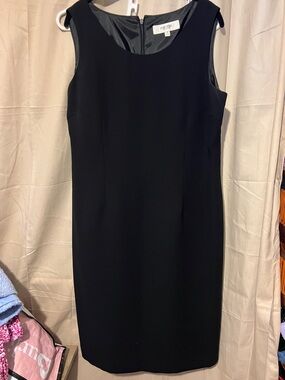 Jones Studio Black Sleeveless Midi Sheath Dress